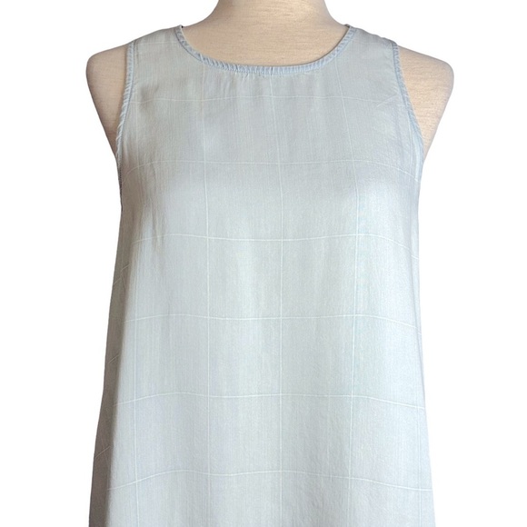 Chelsea & Theodore Tencel Swing Dress Windowpane Plaid Sleeveless NWT Large - Picture 4 of 8